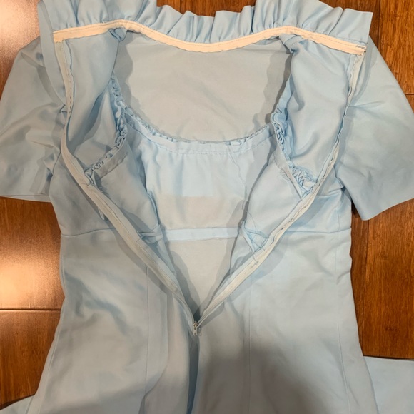 Vintage homemade baby blue kids dress - Picture 2 of 4